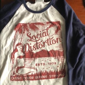 Social distortion baseball 3/4 sleeve
